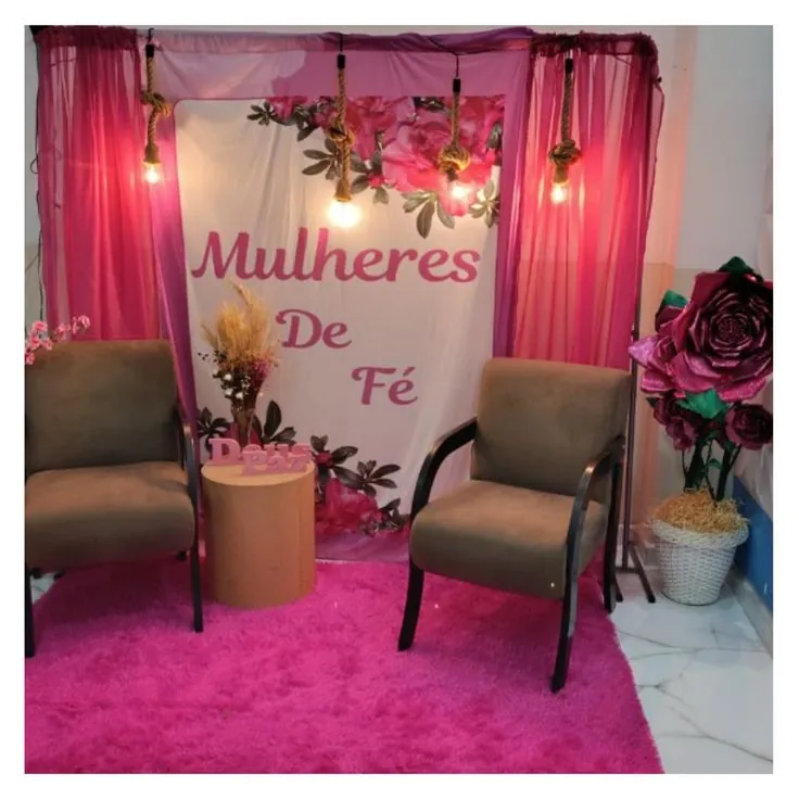 Decoração temática Mulheres de Fé